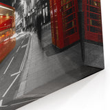 London Cityscape Prints - Red Bus and Phone Booth in London Street Art