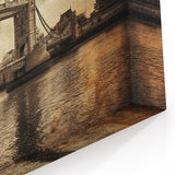 London Landmark Posters - Tower Bridge in Vintage Sepia London Themed Art
