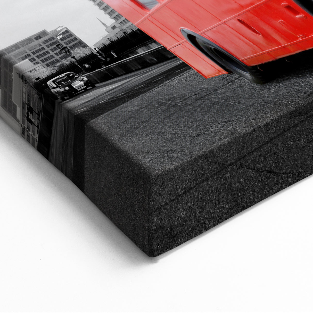 London Wall Art - Red Double-Decker Bus and Big Ben in Bold Photography