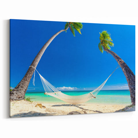 Fiji Landscape Artwork - Serene Hammock Beach Art