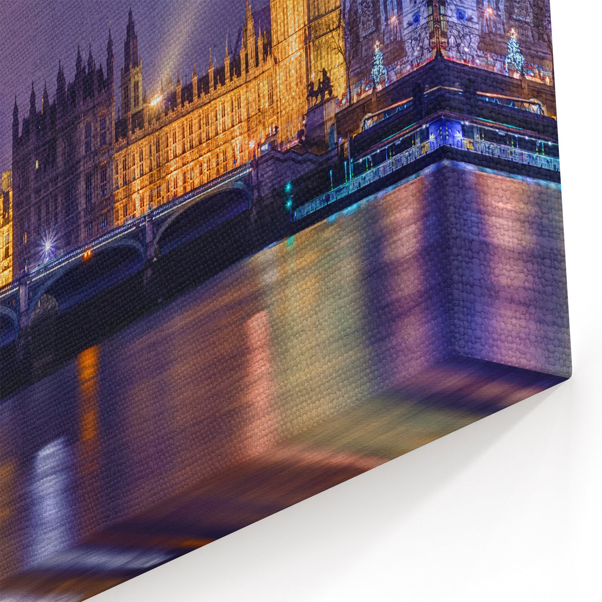 London Wall Art - Big Ben and Westminster Night Cityscape