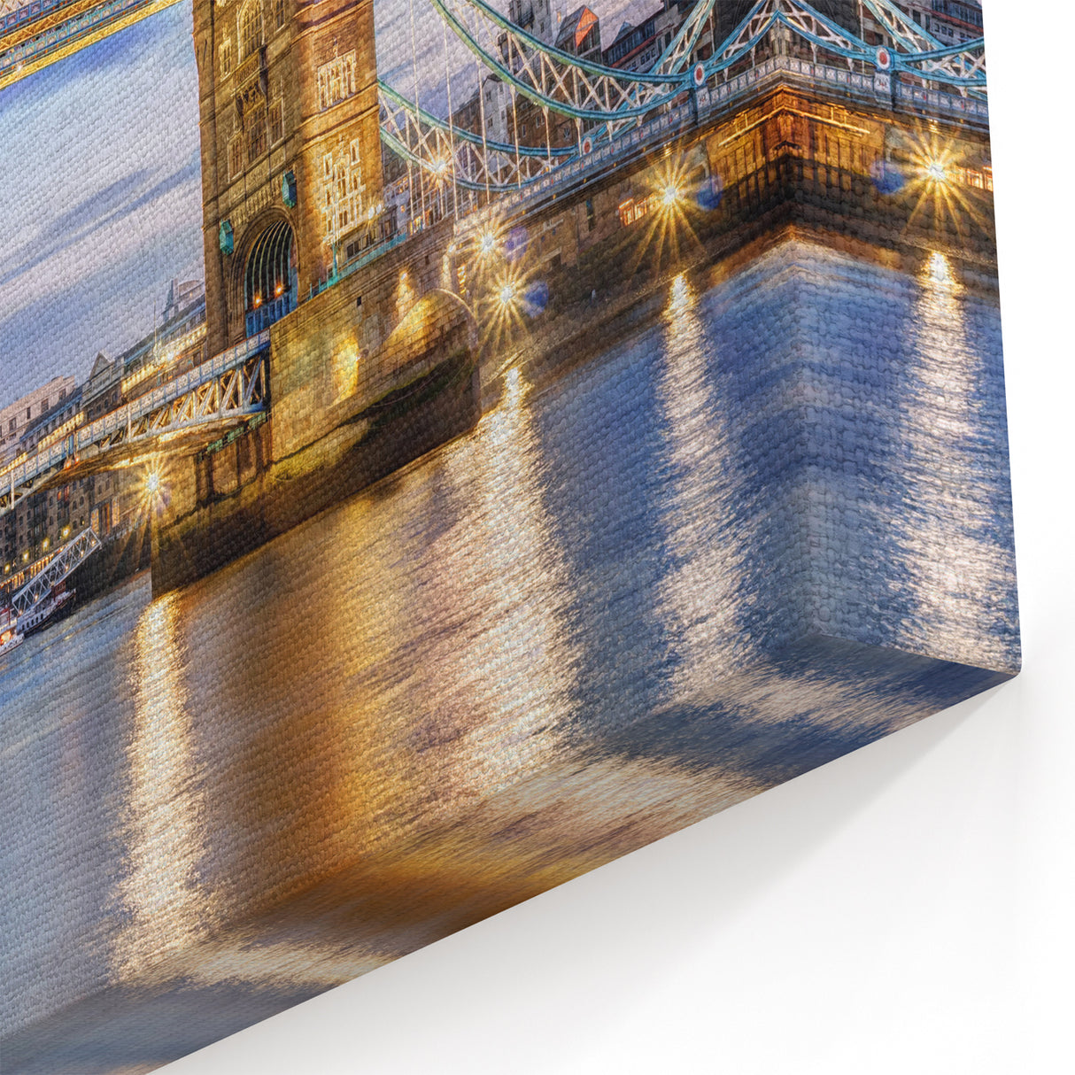 London Skyline Art - Tower Bridge Over Thames River at Dusk