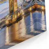 London Skyline Art - Tower Bridge Over Thames River at Dusk