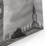 London Photography Art - Winston Churchill Statue and Big Ben