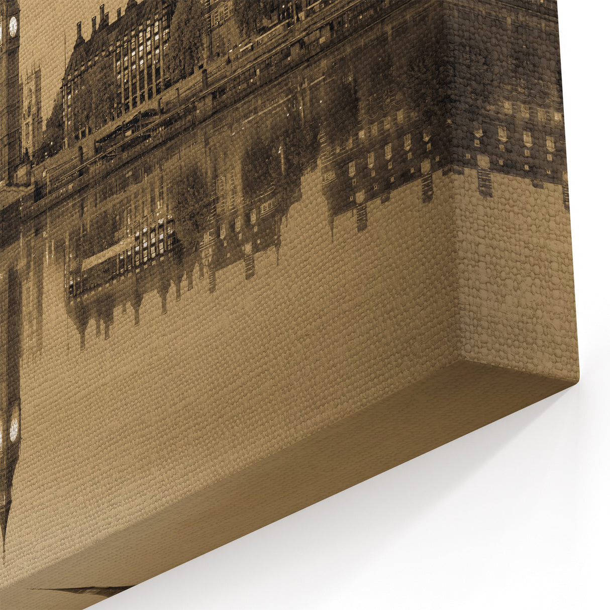 London Landmark Posters - Big Ben and Westminster in Sepia Tone