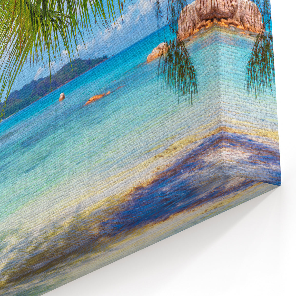Tropical Fiji Canvas - Coastal Palm View Art