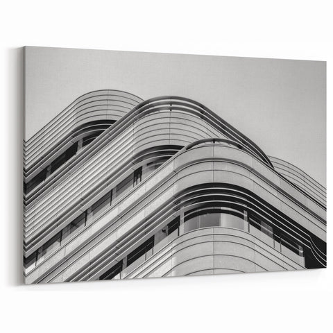 London Photography Art - Abstract Modern Architecture in Black and White