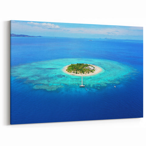 Fiji Island Escape - Remote Island Aerial Art