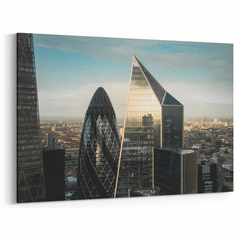 London Landmark Posters - Gherkin and Skyscrapers London Photography Art