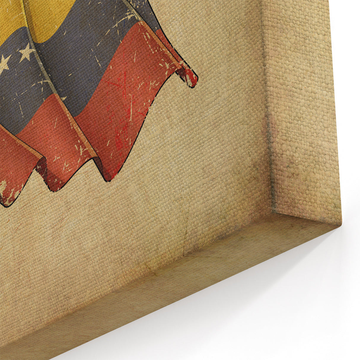 Venezuelan Flag Wall Art - Vintage Textured Venezuela Flag Canvas Print