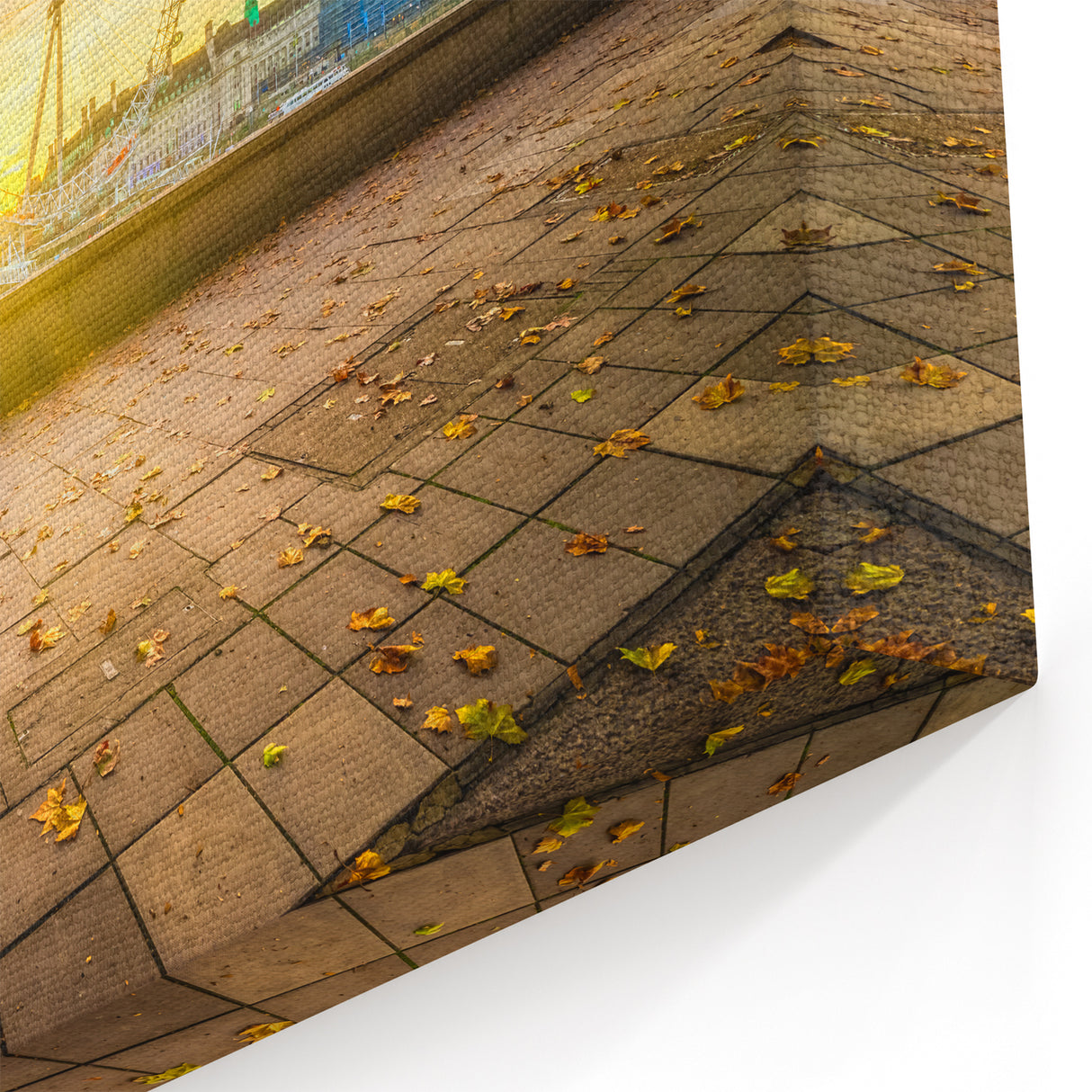 London Themed Wall Decor - Red Phone Booth & London Eye Art