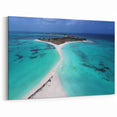 Venezuelan Beach Wall Art - Aerial View of Crystal-Clear Waters and Sandbar