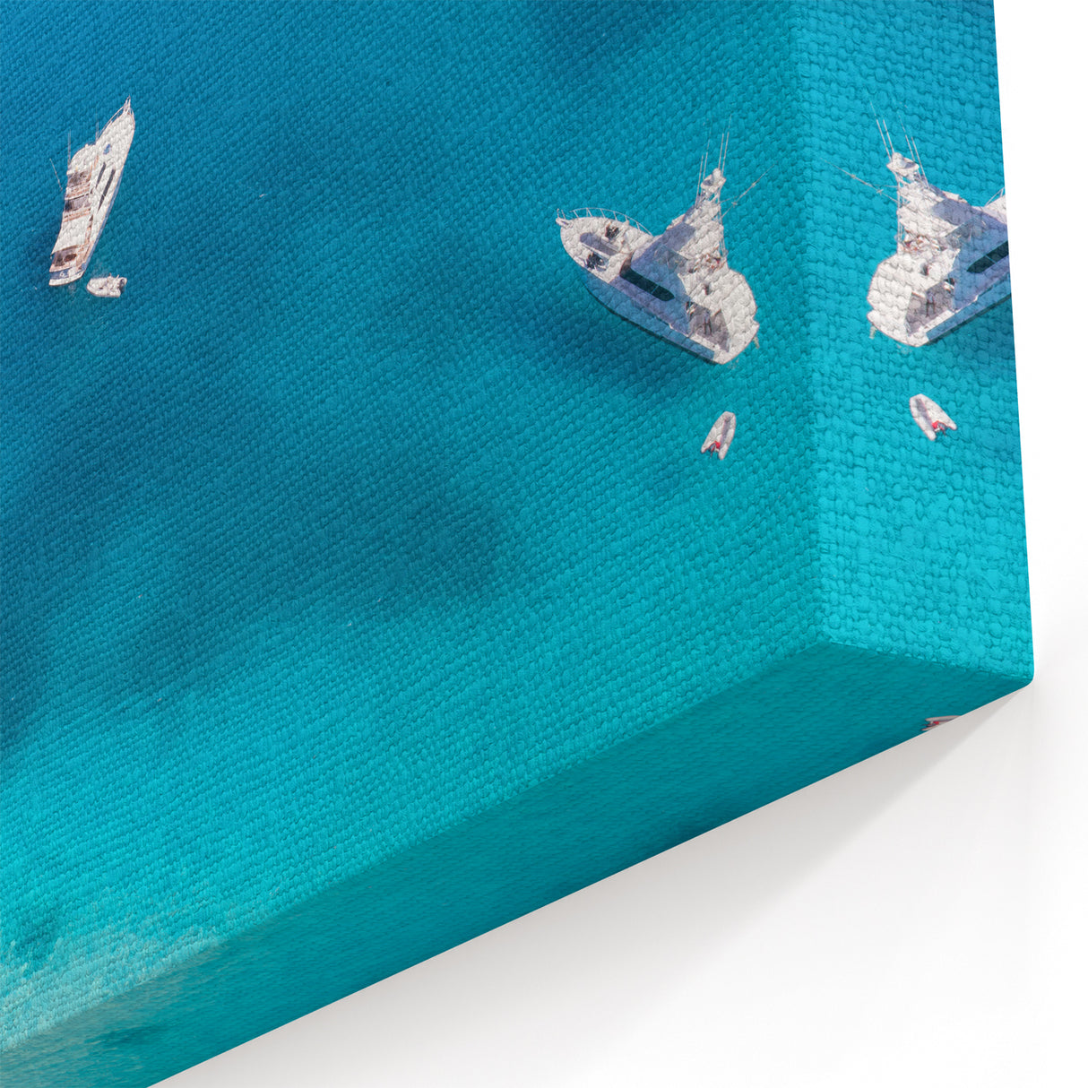 Venezuelan Photography Art - Aerial View of Boats on Turquoise Waters