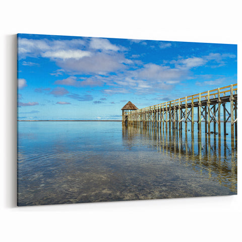 Fiji Scenery Posters - Tranquil Pier Seascape Art