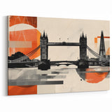 London Wall Art - Abstract Tower Bridge and Shard Modern Print