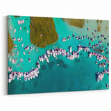 Venezuelan Landscape Prints - Boating in Turquoise Waters Aerial View