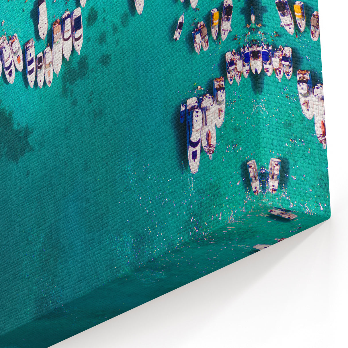 Venezuelan Landscape Prints - Boating in Turquoise Waters Aerial View
