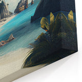 Fiji Landscape Artwork - Majestic Cliffs Beach View