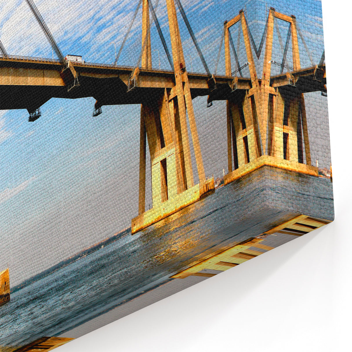Venezuelan Landscape Prints - Iconic Bridge Architecture Under Blue Sky