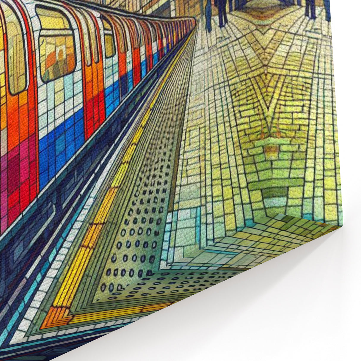 London Street Art Canvas - King's Cross Tube Station Mosaic Print