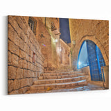 Jaffa Stone Alleyway – Historic Tel Aviv Wall Art Night Prints