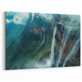 Majestic Waterfalls in Verdant Mountains - Venezuelan Landscape Prints