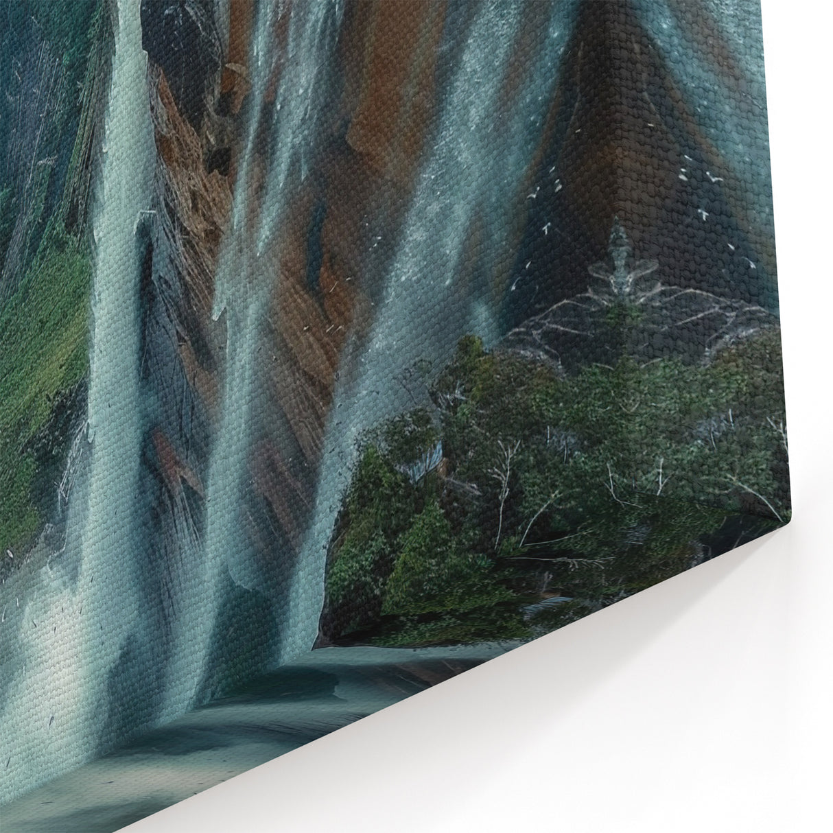 Majestic Waterfalls in Verdant Mountains - Venezuelan Landscape Prints