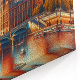 London Themed Wall Decor - Mosaic Art of Big Ben and Thames River