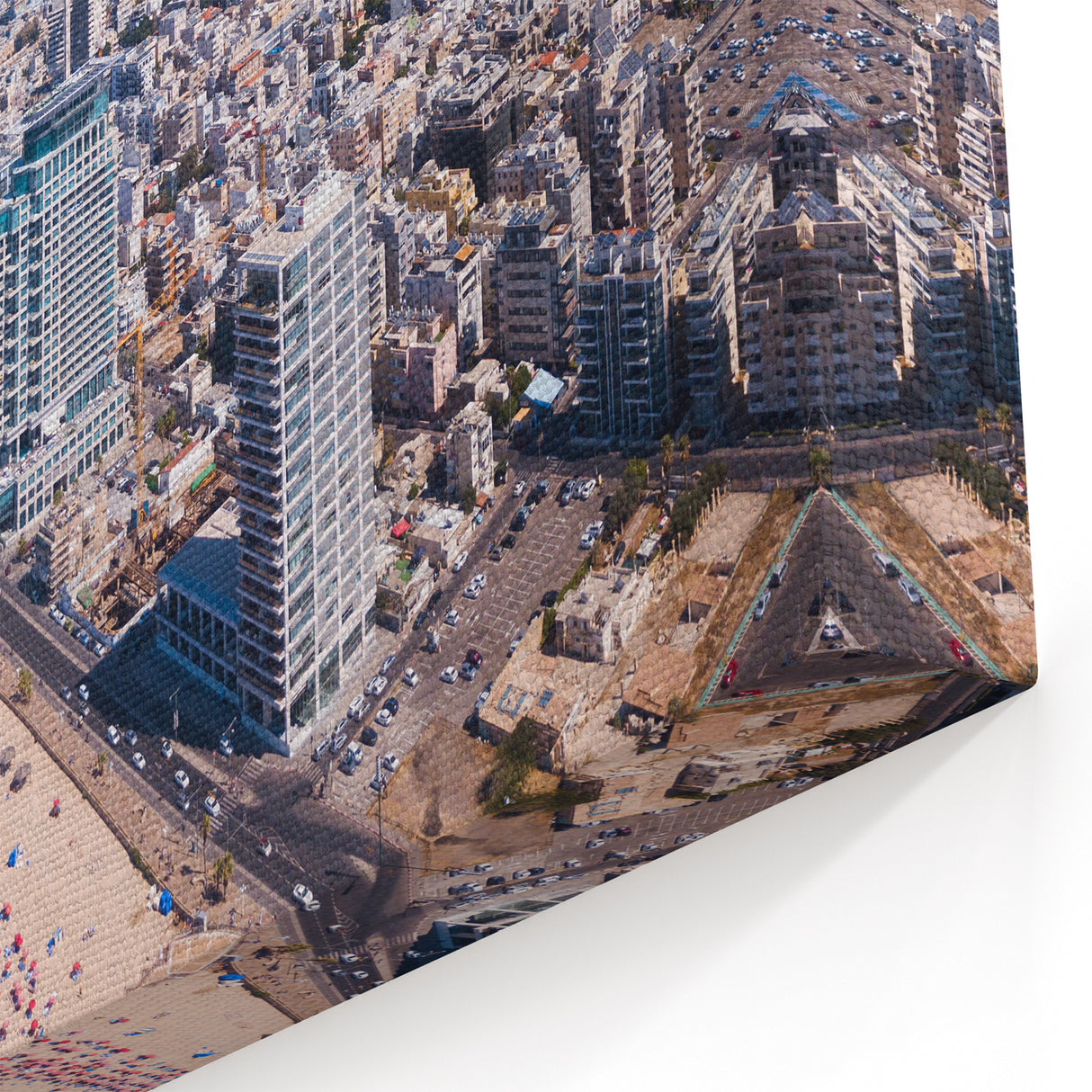Tel Aviv Aerial Beach View – Stunning Coastal Skyline Wall Art