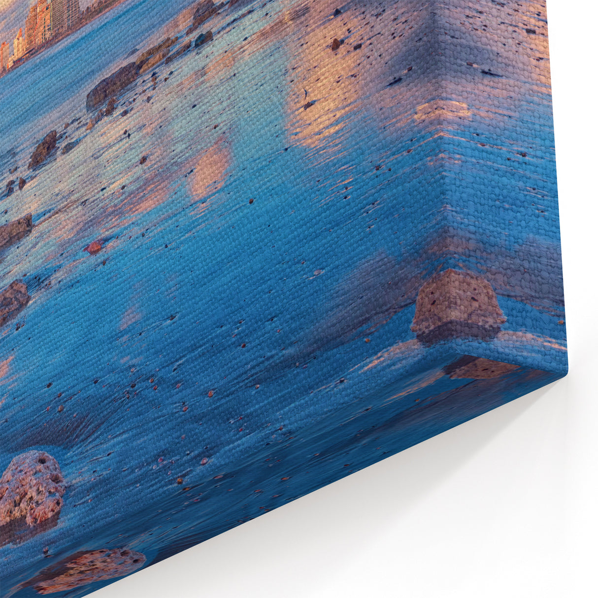 Tel Aviv Sunset Beach – Serene Coastal Wall Art with City View