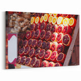 Tel Aviv Market Fruits – Vibrant Pomegranate with Orange Wall Art
