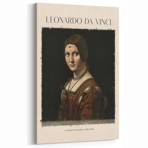 Leonardo da Vinci Art - La Belle Ferronnière Renaissance Canvas Prints