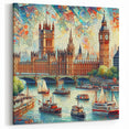 London Wall Art - Iconic Skyline Mosaic Canvas