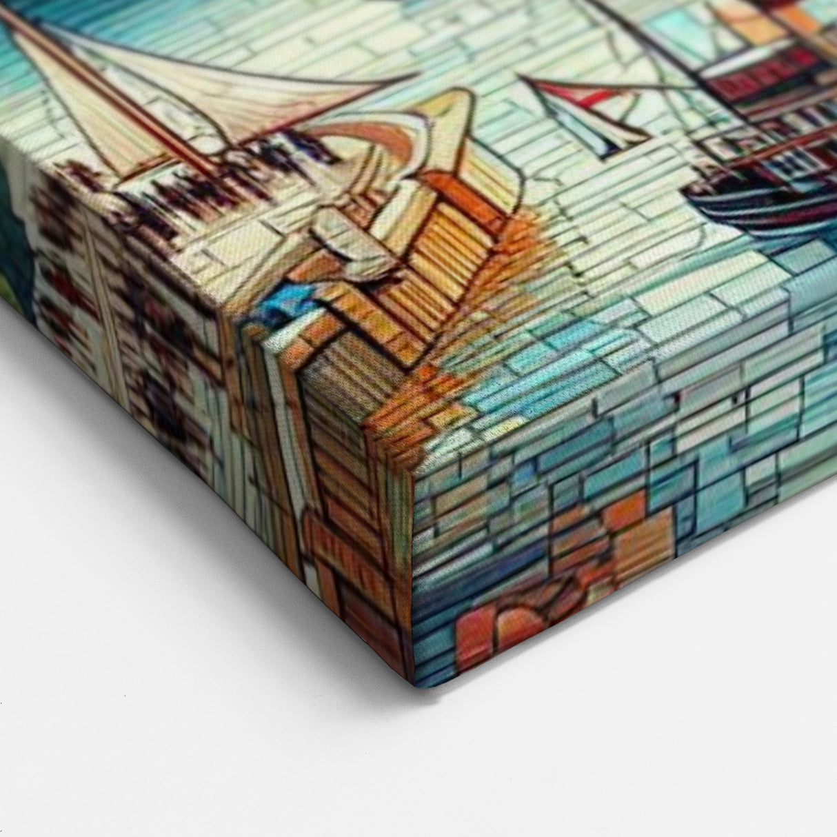 London Wall Art - Iconic Skyline Mosaic Canvas