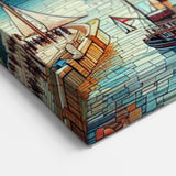 London Wall Art - Iconic Skyline Mosaic Canvas