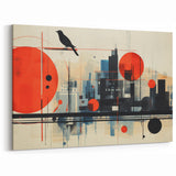 Contemporary London Art - Abstract Cityscape Red