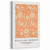William Morris Wall Art | Arts and Crafts Floral Pattern | Orange Print