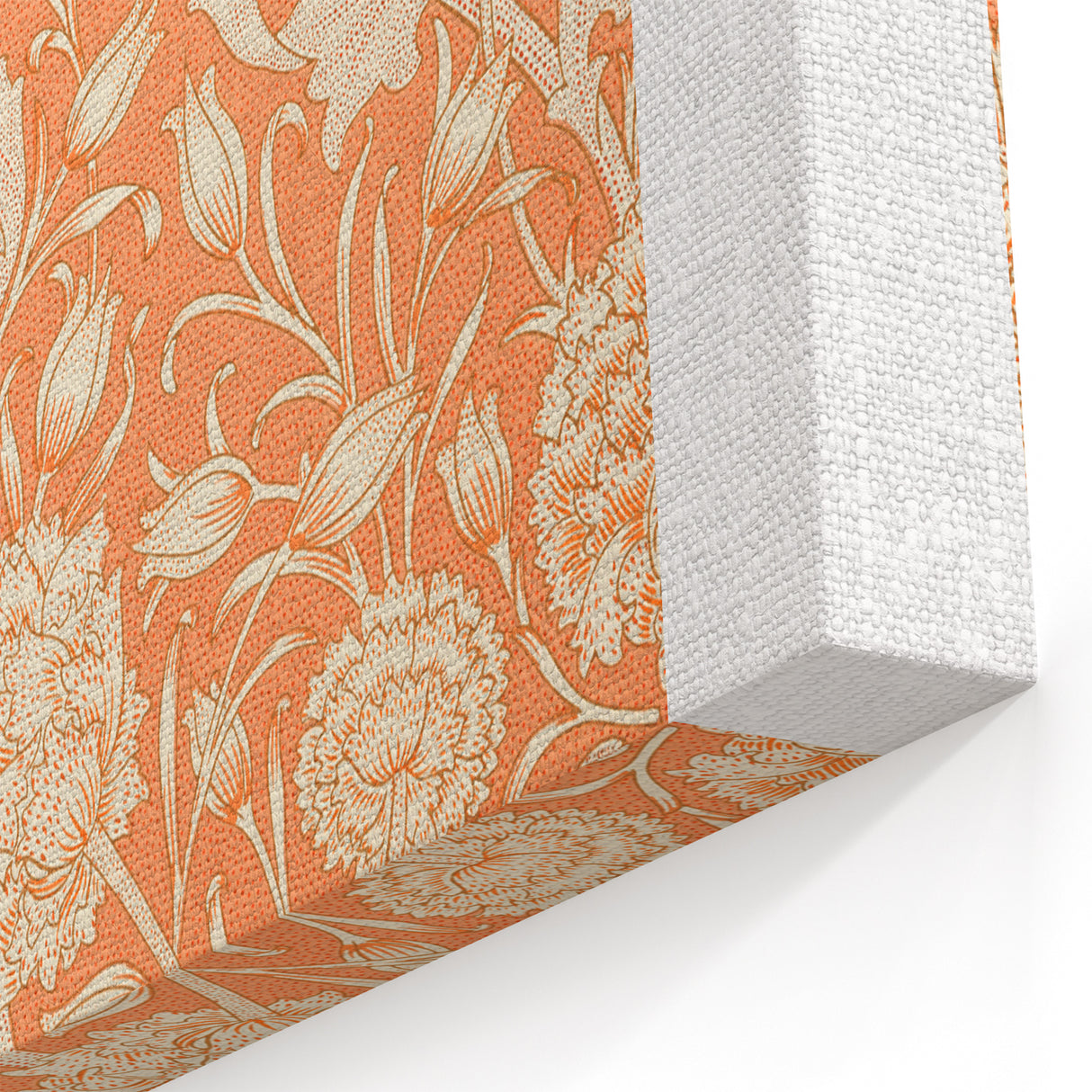 William Morris Wall Art | Arts and Crafts Floral Pattern | Orange Print