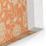 William Morris Wall Art | Arts and Crafts Floral Pattern | Orange Print