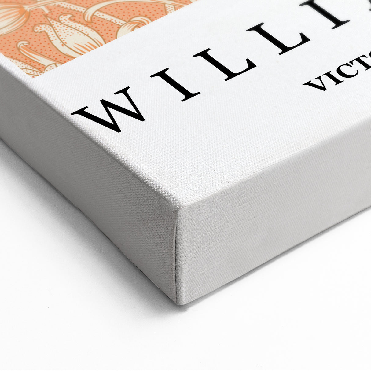 William Morris Wall Art | Arts and Crafts Floral Pattern | Orange Print