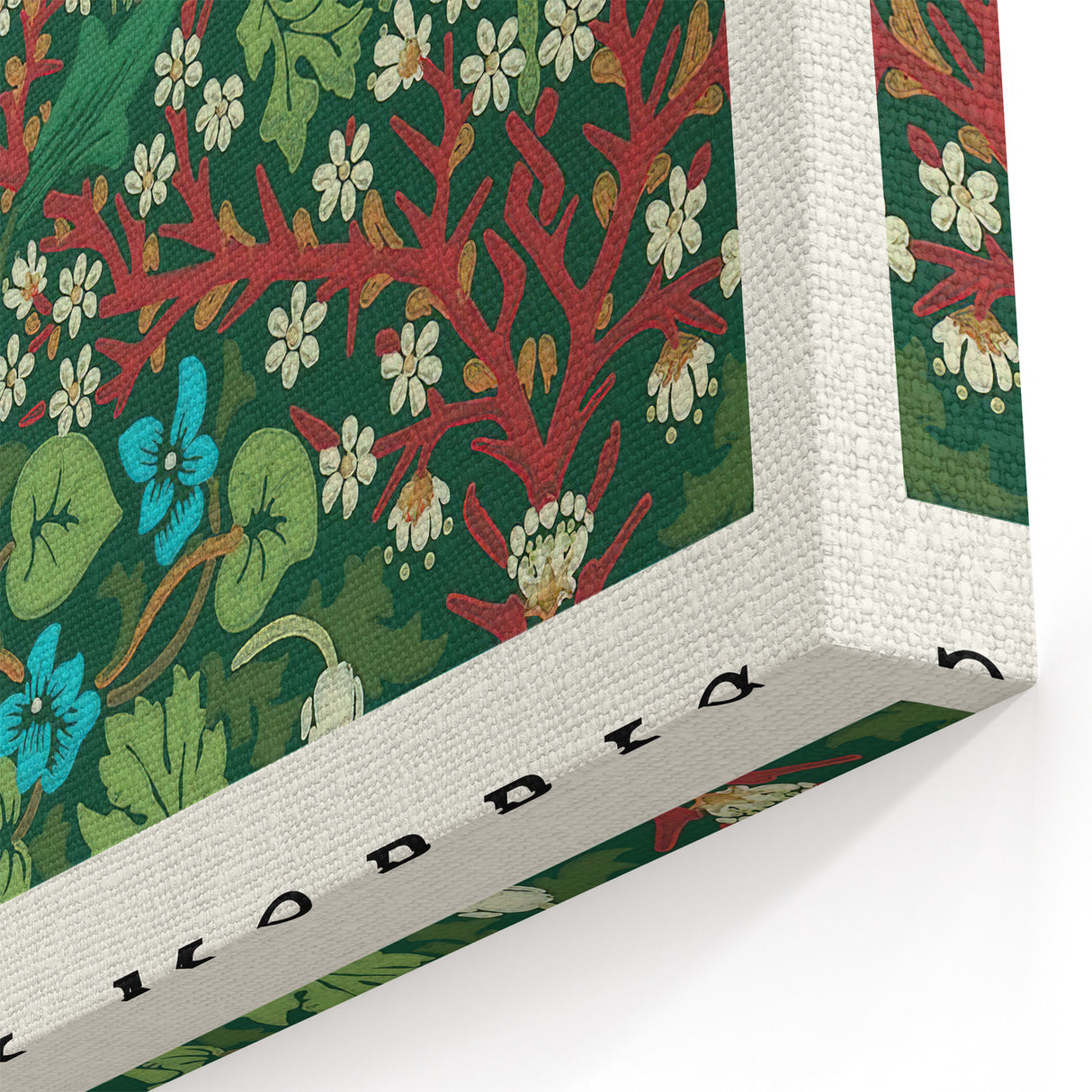 William Morris Wall Art | Arts and Crafts Floral Pattern | Green & Red