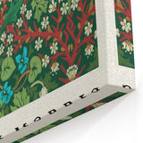 William Morris Wall Art | Arts and Crafts Floral Pattern | Green & Red