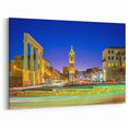 Yossi Carmel Square at Night – Tel Aviv Historic Clock Tower Art