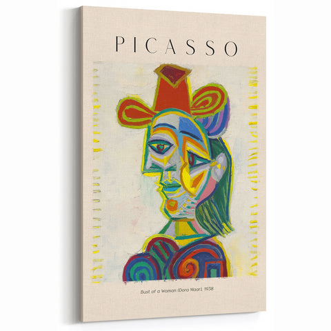 Picasso Wall Art | Bust of a Woman | Dora Maar Abstract Canvas Print