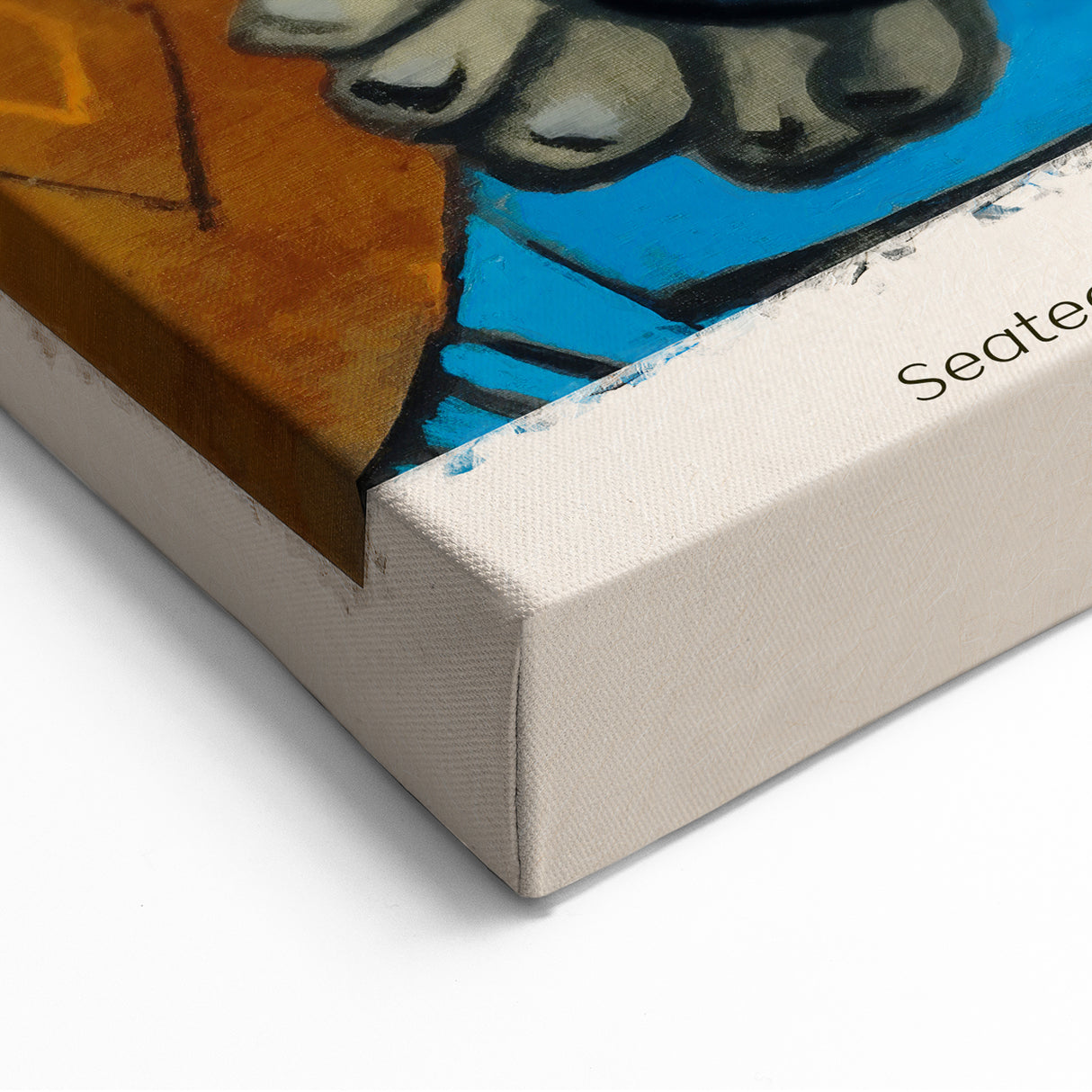 Picasso Wall Art | Seated Woman in Blue Dress | Cubist Canvas Art Print