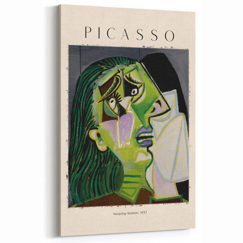 Picasso Wall Art | Weeping Woman | Iconic Cubist Canvas Art Print