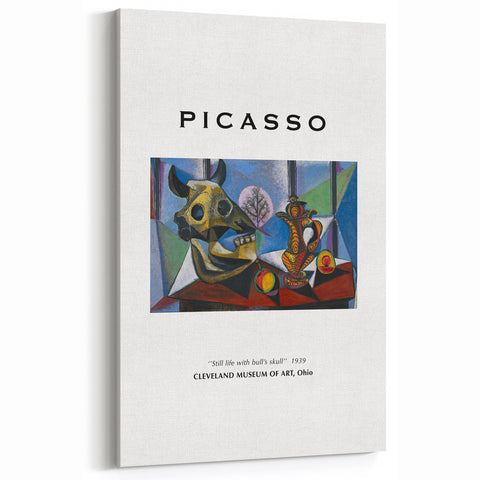Picasso Wall Art | Still Life with Bull’s Skull | Abstract Canvas Art Print