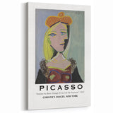 Picasso Wall Art | Femme au Béret Orange | Abstract Cubist Canvas Print