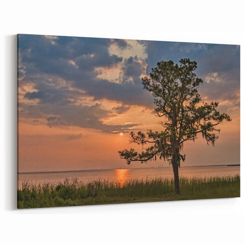 Peaceful Sunset Over Water Alabama Nature Prints - Alabama Wall Art
