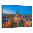 Oxford Cityscape Art - Radcliffe Camera Aerial View at Dusk Canvas